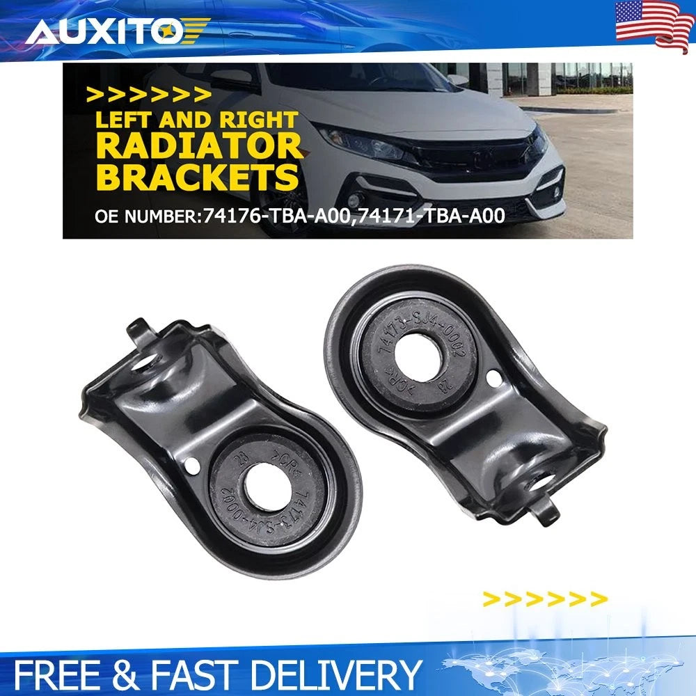 Set of 2 Upper Radiator Mount Brackets for Honda Civic (2016–2020)