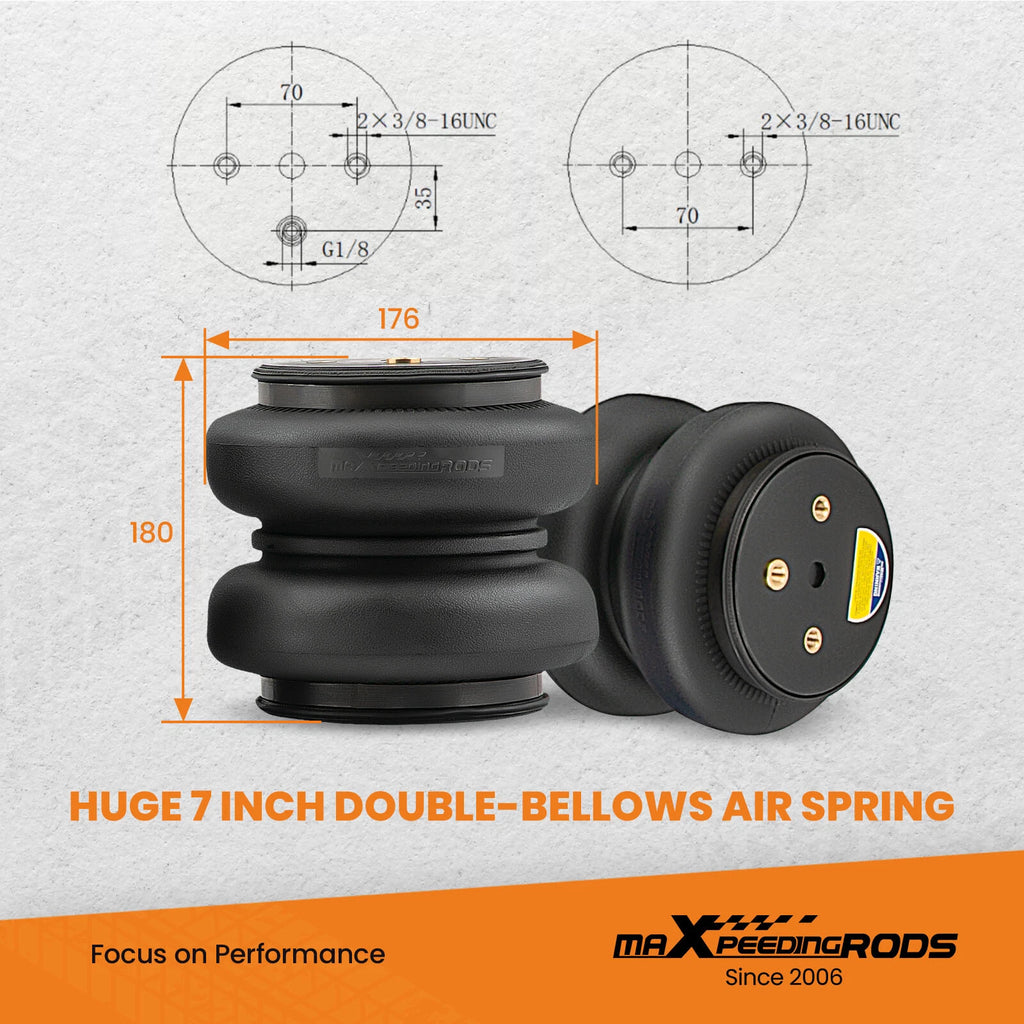 Set of 2 Air Spring Bags with Air Controller Kit for Dodge Ram 2500 4WD (2011–2013)