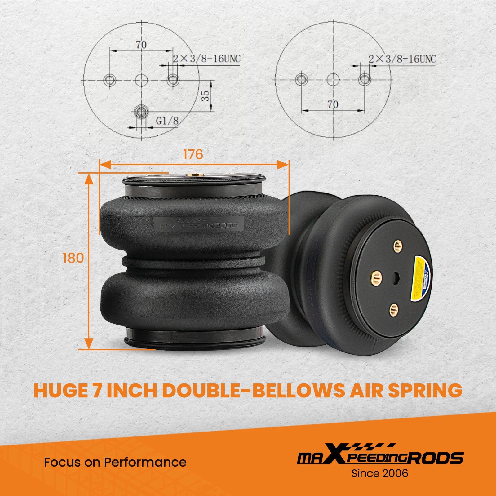 Set of 2 Air Spring Bags with Air Controller Kit for Dodge Ram 2500 4WD (2011–2013)