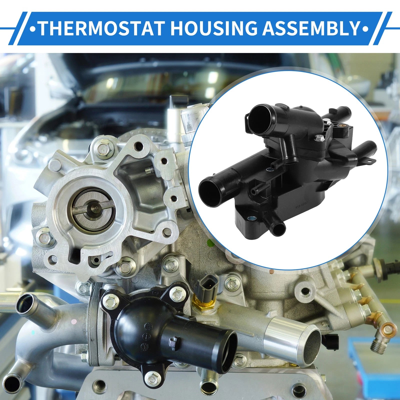 Engine Coolant Thermostat Housing Assembly for Kia Optima Sportage (2011–2016) No. 256002G500