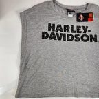 Hollow Short Sleeve Crew Neck Shirt for Harley-Davidson (HT4848HGY)