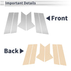 Set of 6 Door Pillar Window Trim for Mazda CX-3 (2015–2021) Silver Tone