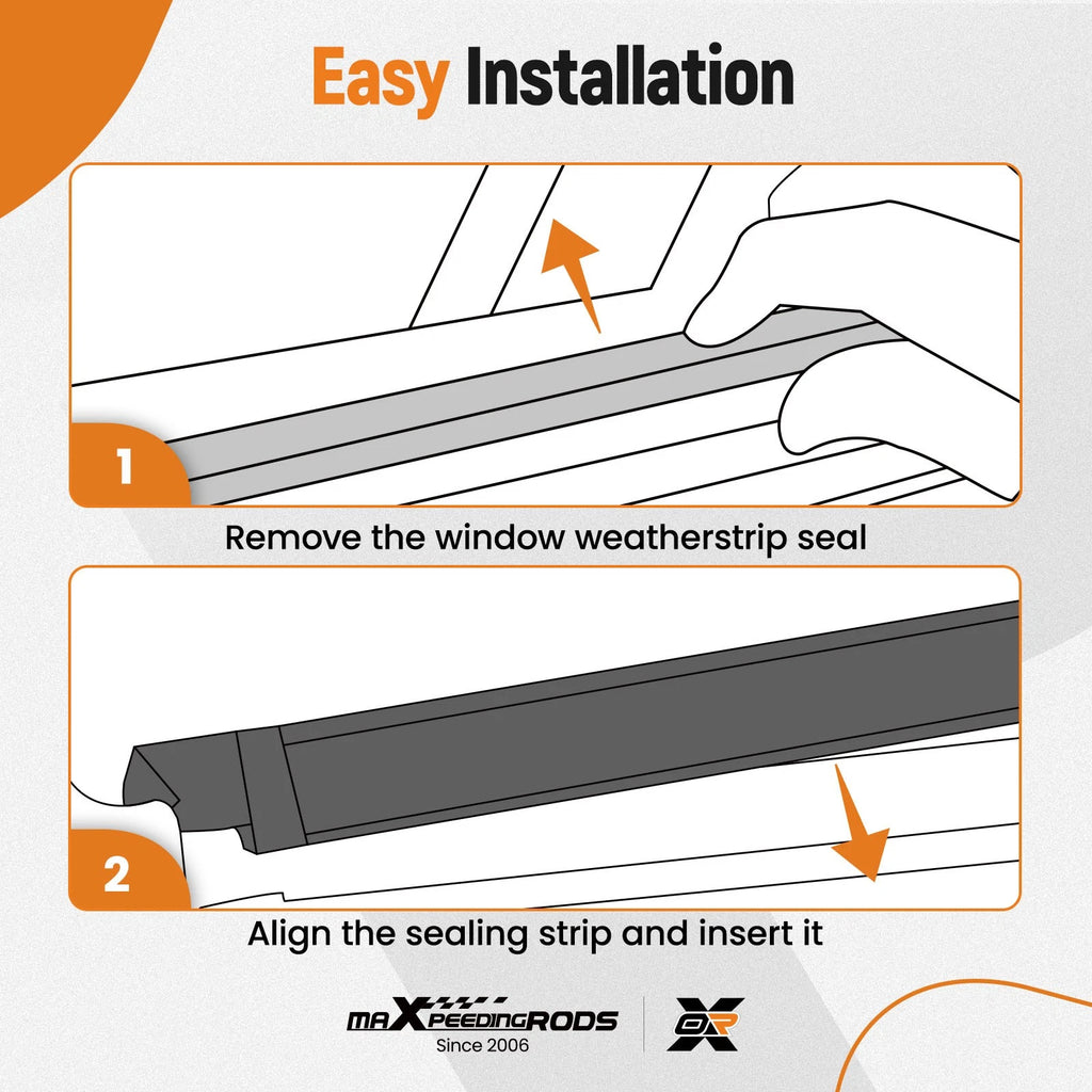 Door Glass Window Weatherstrip Seals Kit for Mazda Miata (1990–2005)