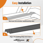 Door Glass Window Weatherstrip Seals Kit for Mazda Miata (1990–2005)