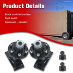 Set of 4 Heavy-Duty Container Wheels with Bolt-On Axle Hub Kit