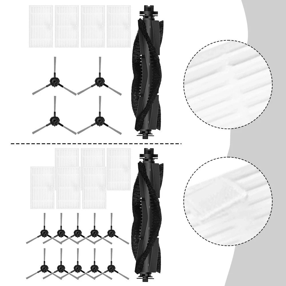 Main Brush and Filter Kit for Vexilar W7 W9 W11 W15 Robot Vacuum Cleaner