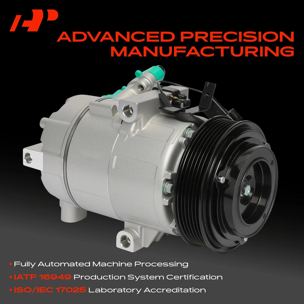 A/C Compressor with Clutch for Kia Forte (2014–2018) Hyundai Elantra GT