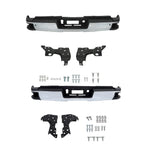 Chrome Rear Bumper Assembly for Chevy Silverado GMC Sierra 2500 3500HD (2015-2019)