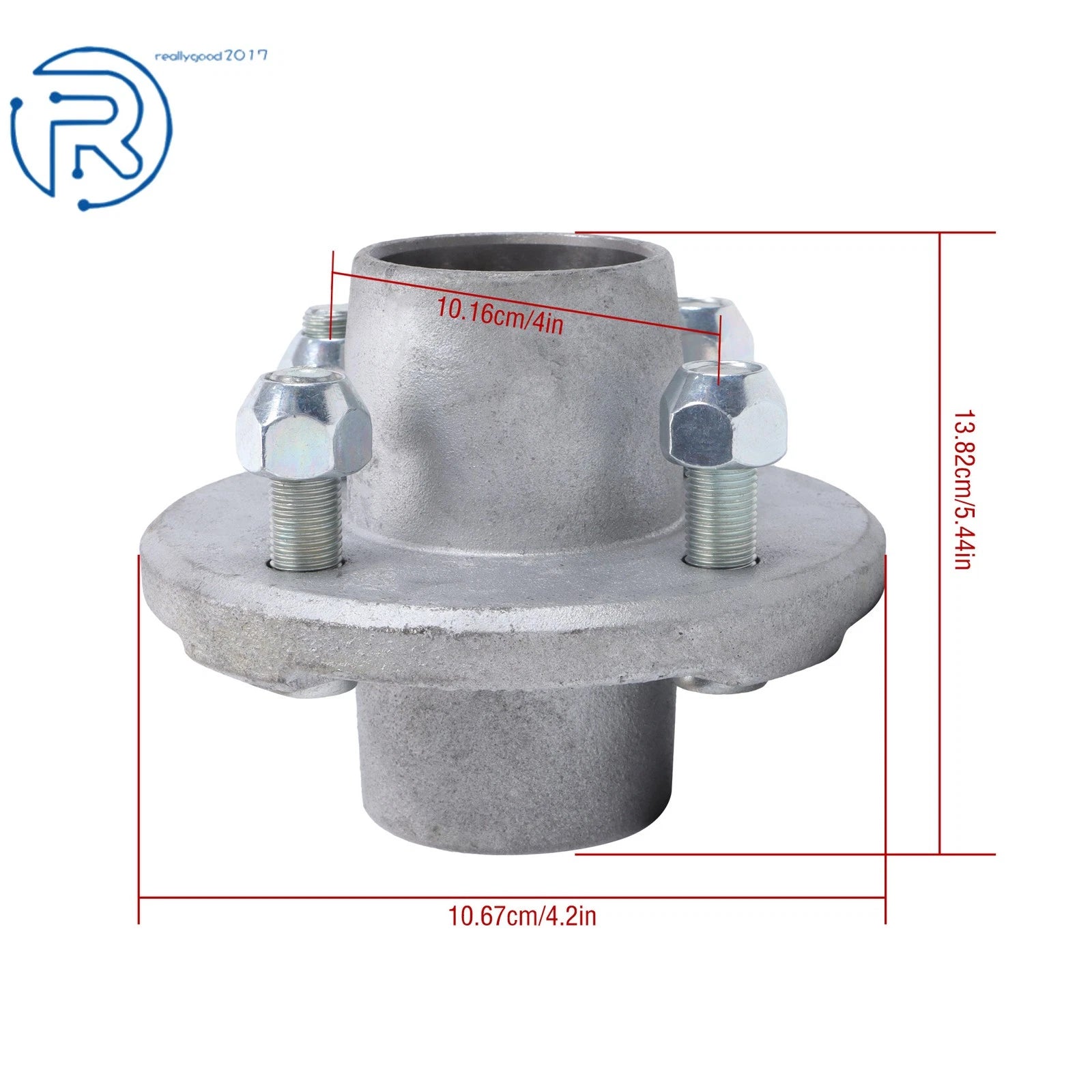 Set of 4 Bolt Trailer Hub Bearing Kit for 2000 lbs Axles (1" Spindle)