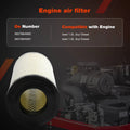 Air Filter 3607884M92 for Massey Ferguson 1233 1526 1528 1529 1531 1532 1533 (2000–2023)