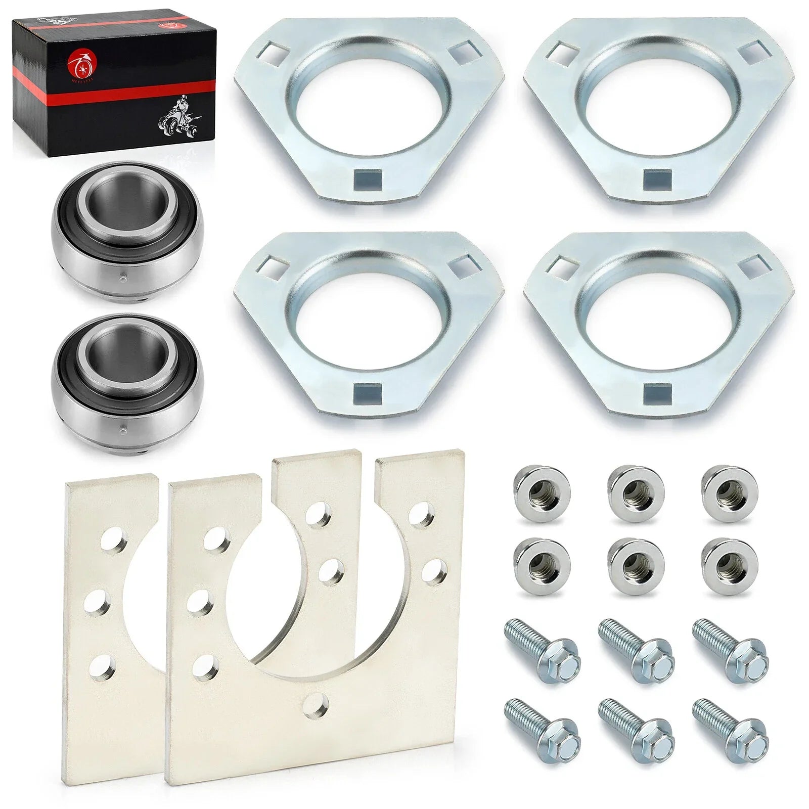 Live Axle Bearing Kit 1x for Go-Karts/ATV with 3 Hole