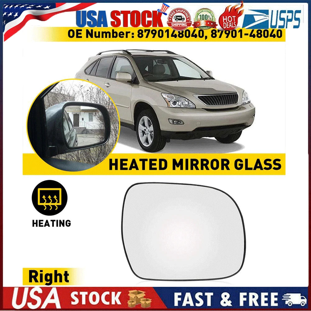 Heated Wing Mirror Glass for Lexus RX300 RX350 RX400H (2004â2009)