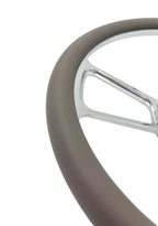 Billet Steering Wheel with Chevy Bowtie Horn for 14 Inch Dark Gray Wrap (—)