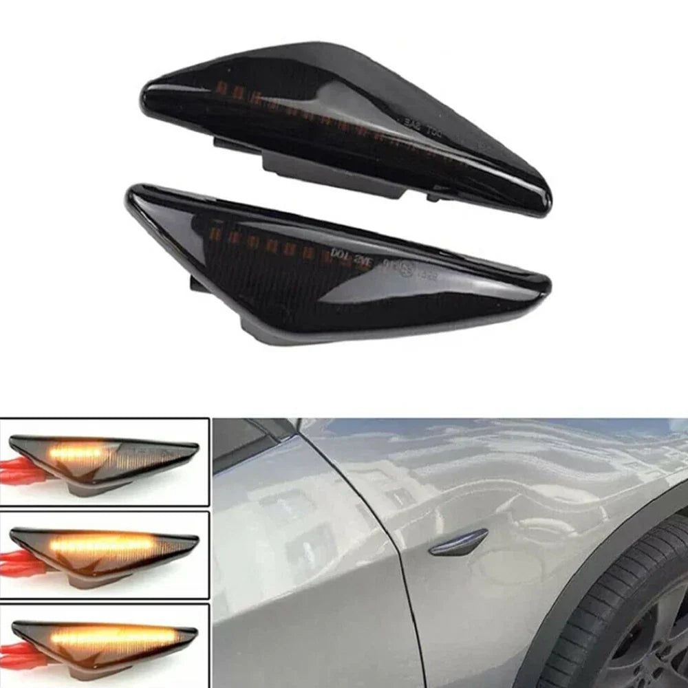 Smoke LED Fender Side Marker Lights for BMW F25 X3, E70 X5, E71 X6 (2011-2017)