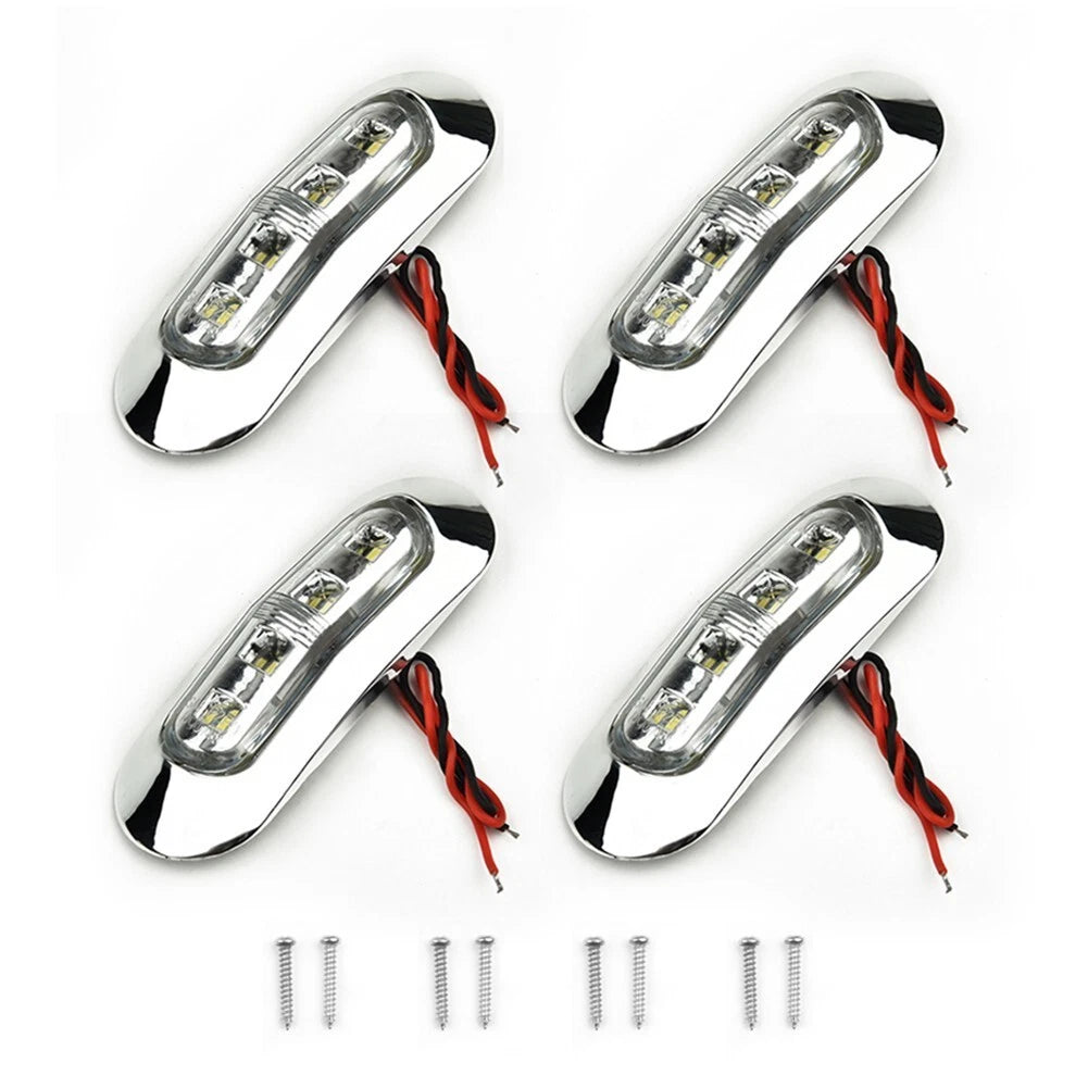 Set of 4 LED Courtesy Lights for Marine Boat (Cabin Deck Walkway Stair)
