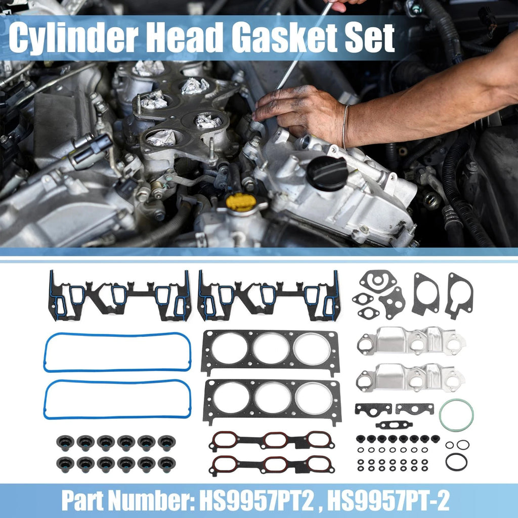 Set of 2 Engine Cylinder Head Gasket HS9957PT2 for Pontiac Buick Chevy 3.1L
