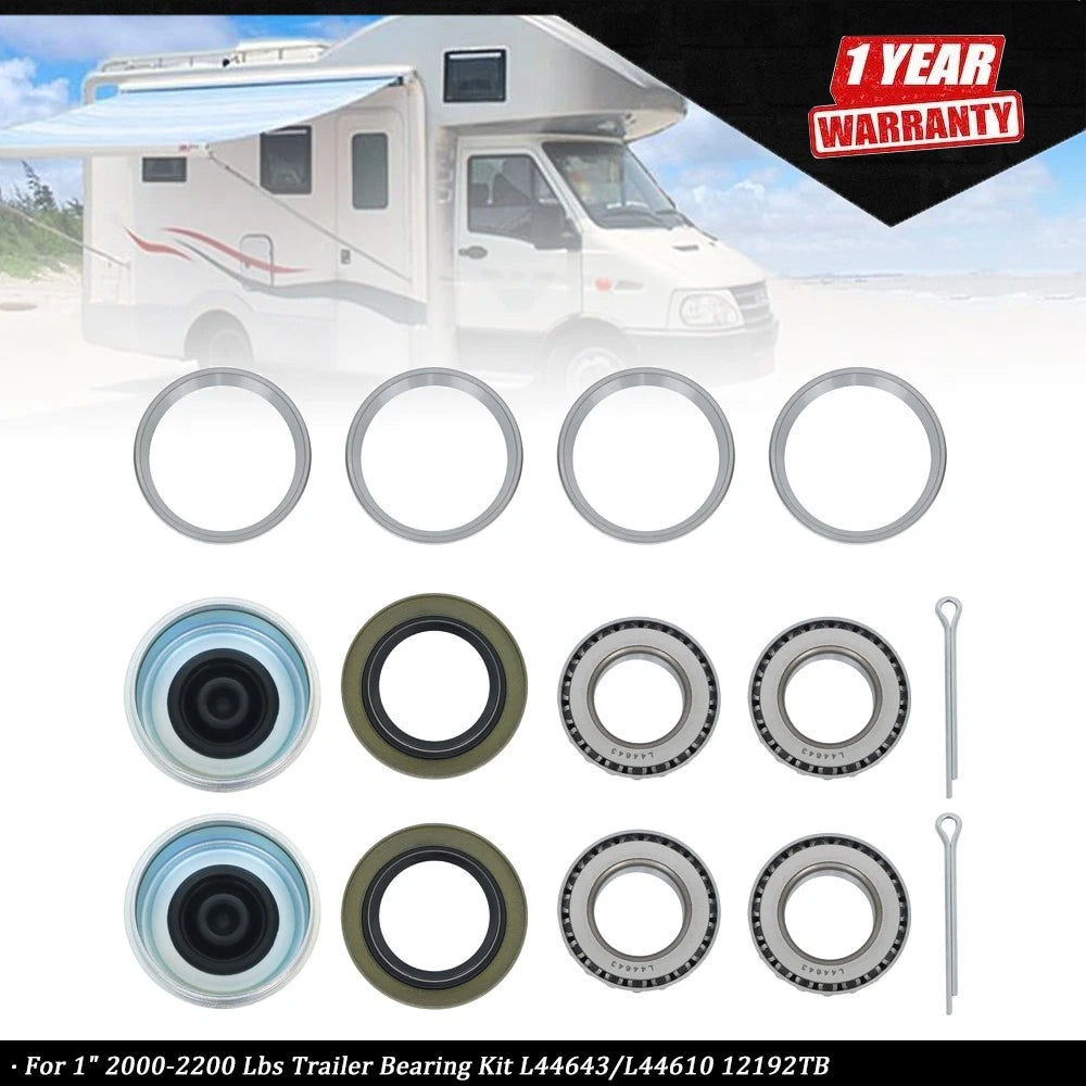 Set of 2 Trailer Bearing Kits for 2000-2200 lbs Trailers (2000–2023)