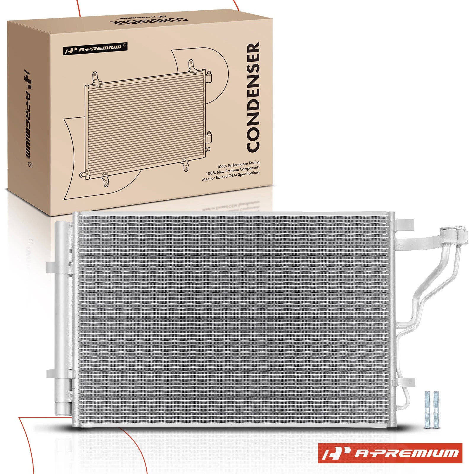 A/C Condenser with Bracket & Receiver Drier for Hyundai Elantra (2014–2016)