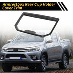 Carbon Fiber Armrest Box Rear Cup Holder Cover for Toyota Tacoma (2024)
