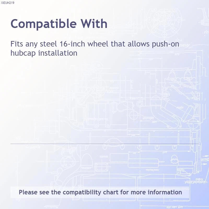 Wheel Cover Hubcaps 5 Directional Spoke Push-on Chrome for Ford (2000–2008)