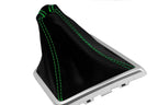 Manual Shift Boot for Dodge Challenger (2008–2014) Carbon Fiber Green Stitch
