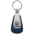Blue Leather Teardrop Keychain - Officially Licensed for Honda CR-Z