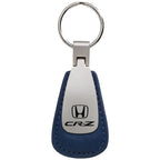 Blue Leather Teardrop Keychain - Officially Licensed for Honda CR-Z