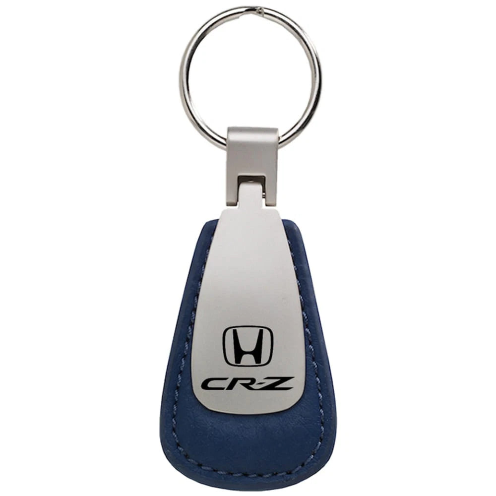 Blue Leather Teardrop Keychain - Officially Licensed for Honda CR-Z