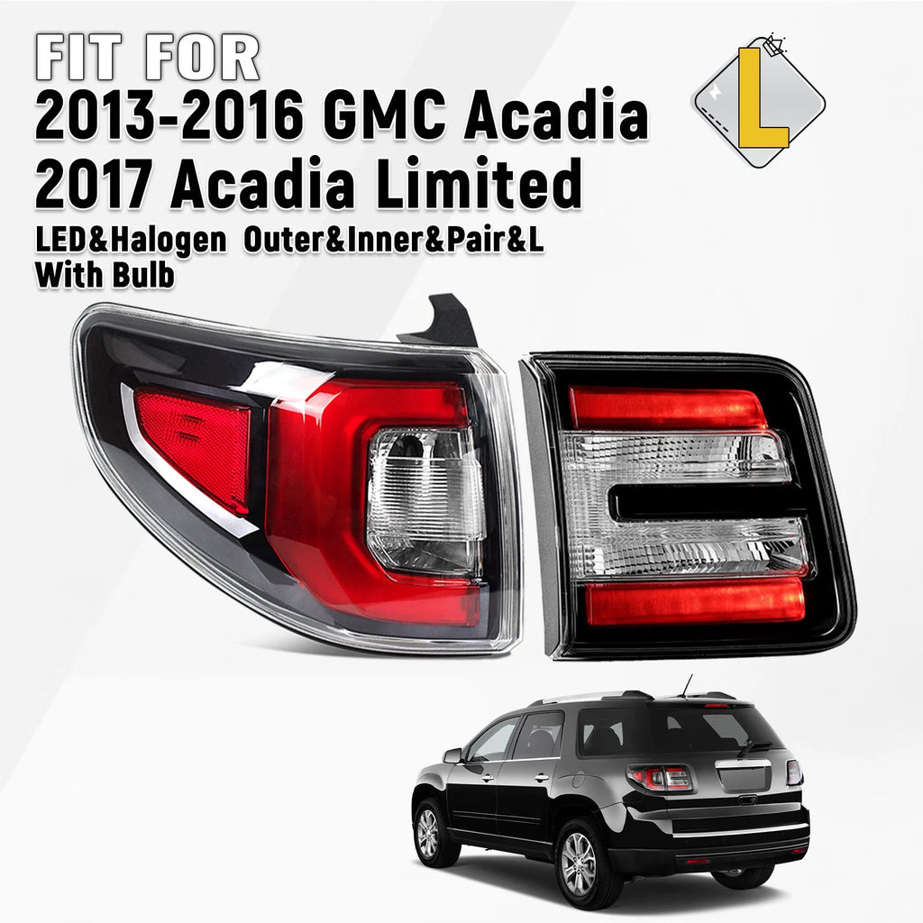 LED Tail Light Pair for GMC Acadia (2013–2016) - Left Driver Side Outer & Inner
