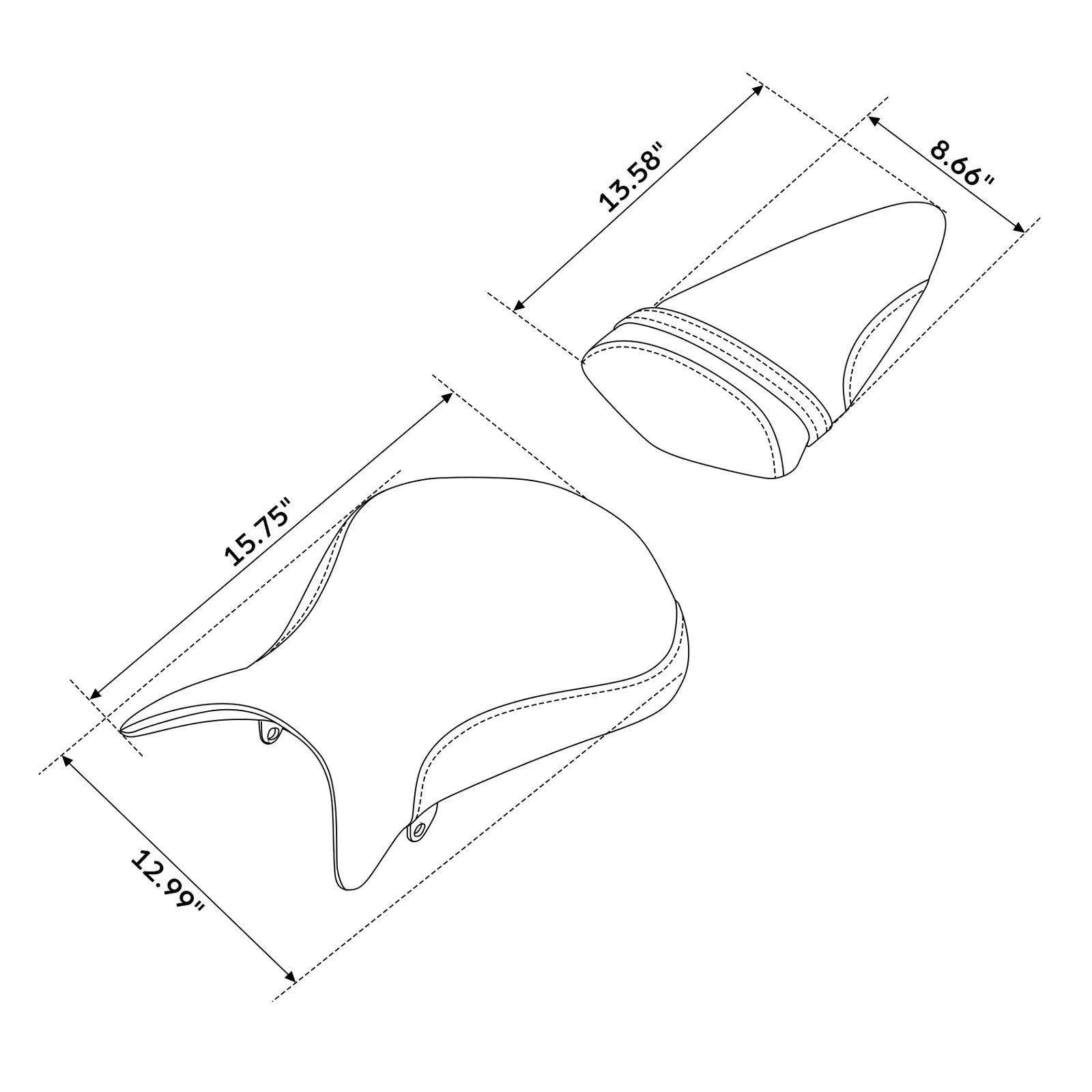 Pillion Seat for Kawasaki Ninja ZX6R ZX-6R (2007–2008)