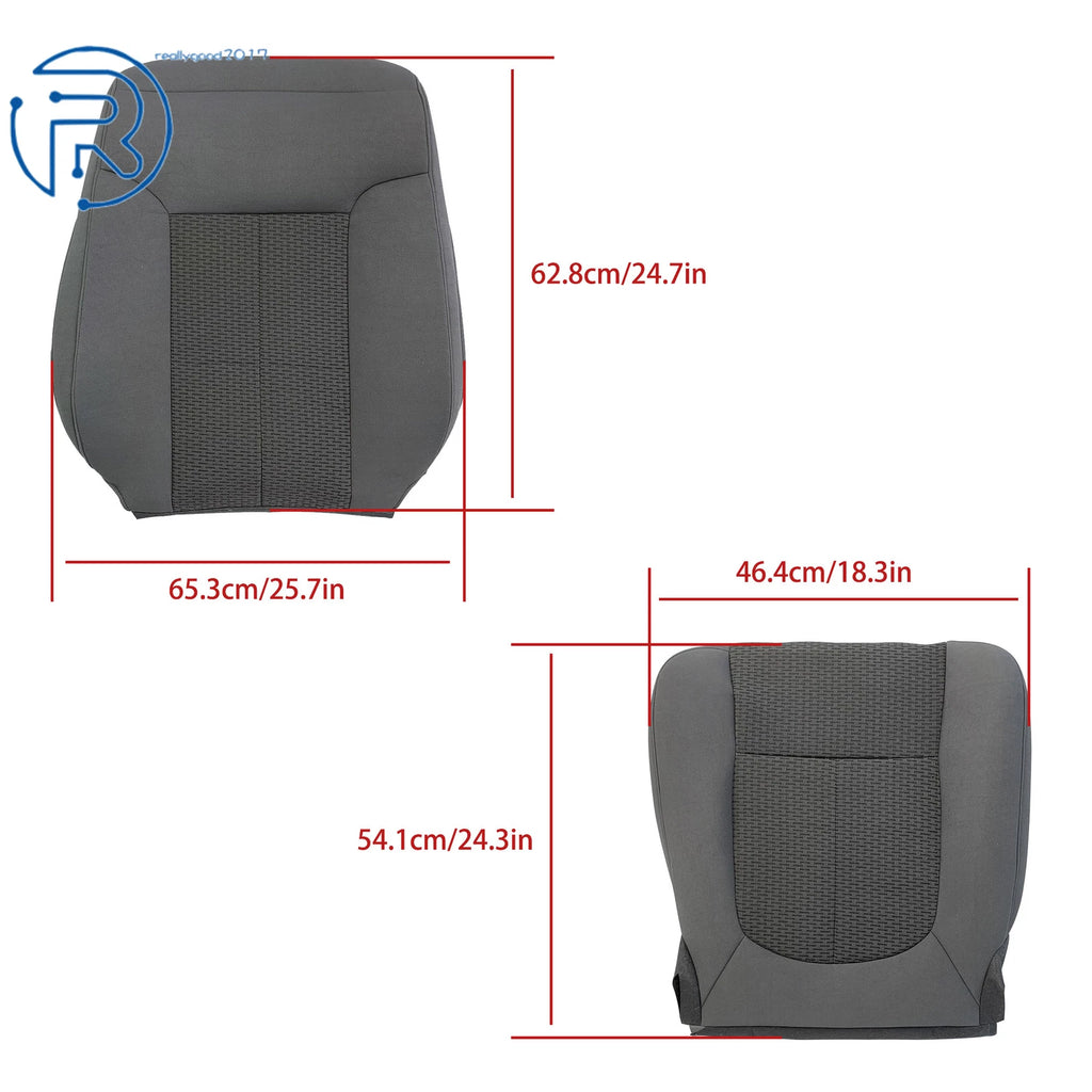 Seat Cover Set for Ford F250 F350 F450 F550 (2011–2016) Cloth Gray
