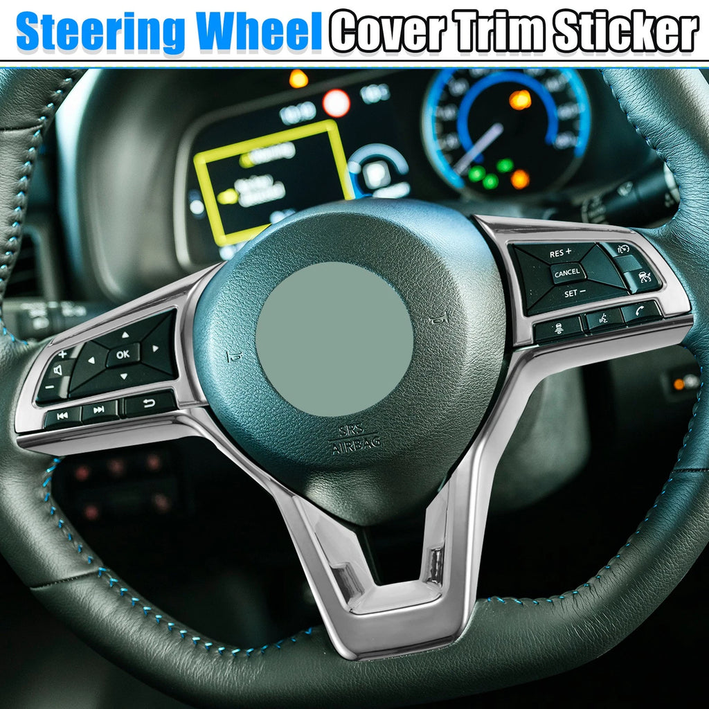 Steering Wheel Cover Trim for Nissan Altima (2019–2022) - Silver Tone ABS