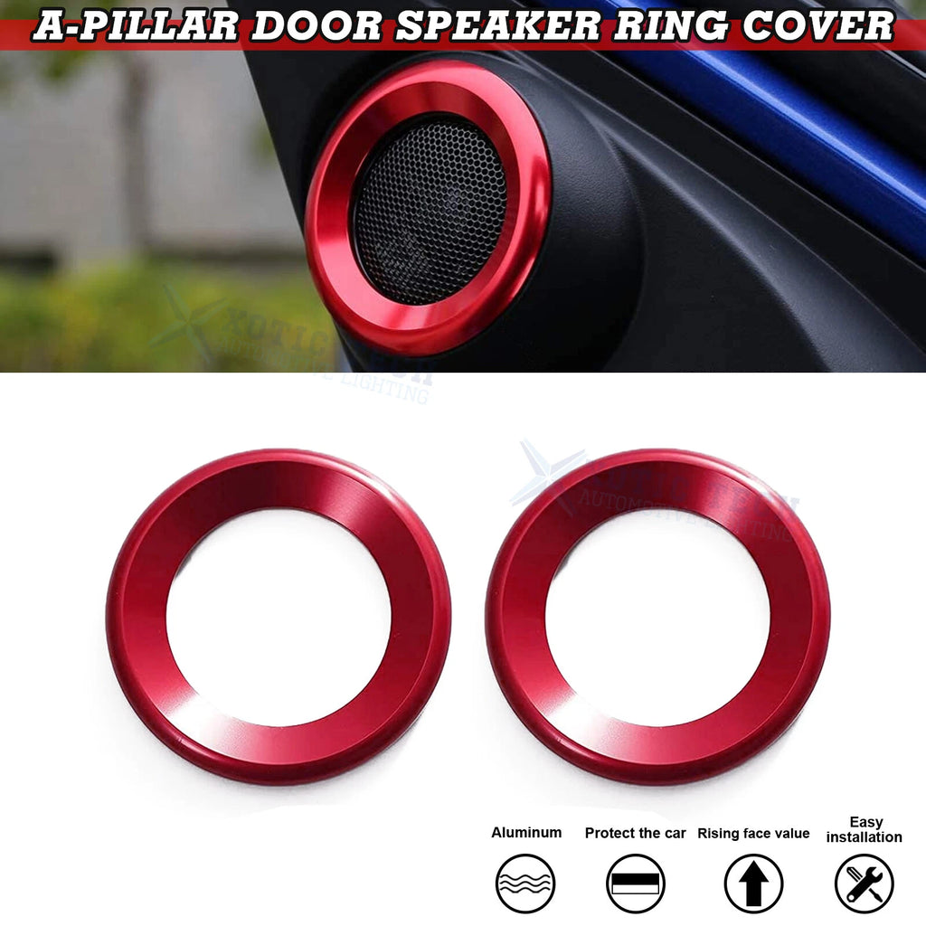 A-Pillar Door Speaker Ring Cover for Honda Civic 2016–2021 (Red)