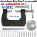 Vent Window Rivet Tool & Die Handle for Bench Anvil (1/8" Semitubular Rivets)