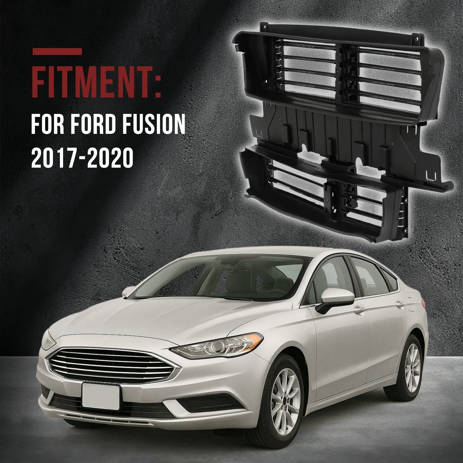 Front Grille Radiator Shutter Assembly for Ford Fusion (2017–2020)