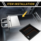 Center Console Organizer Insert Tray for Toyota Tacoma (2016–2021) Black Orange