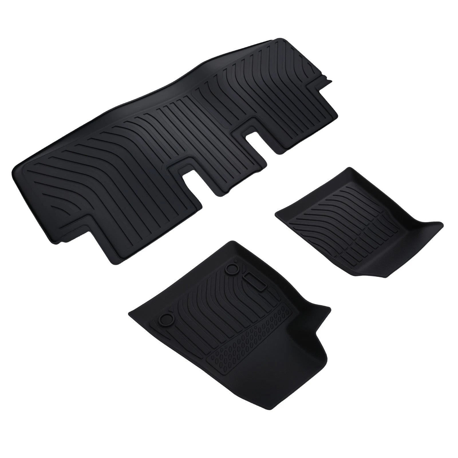 Black All-Weather Floor Mats for Tesla 3 (2017–2023) TPE Rubber Heavy Duty