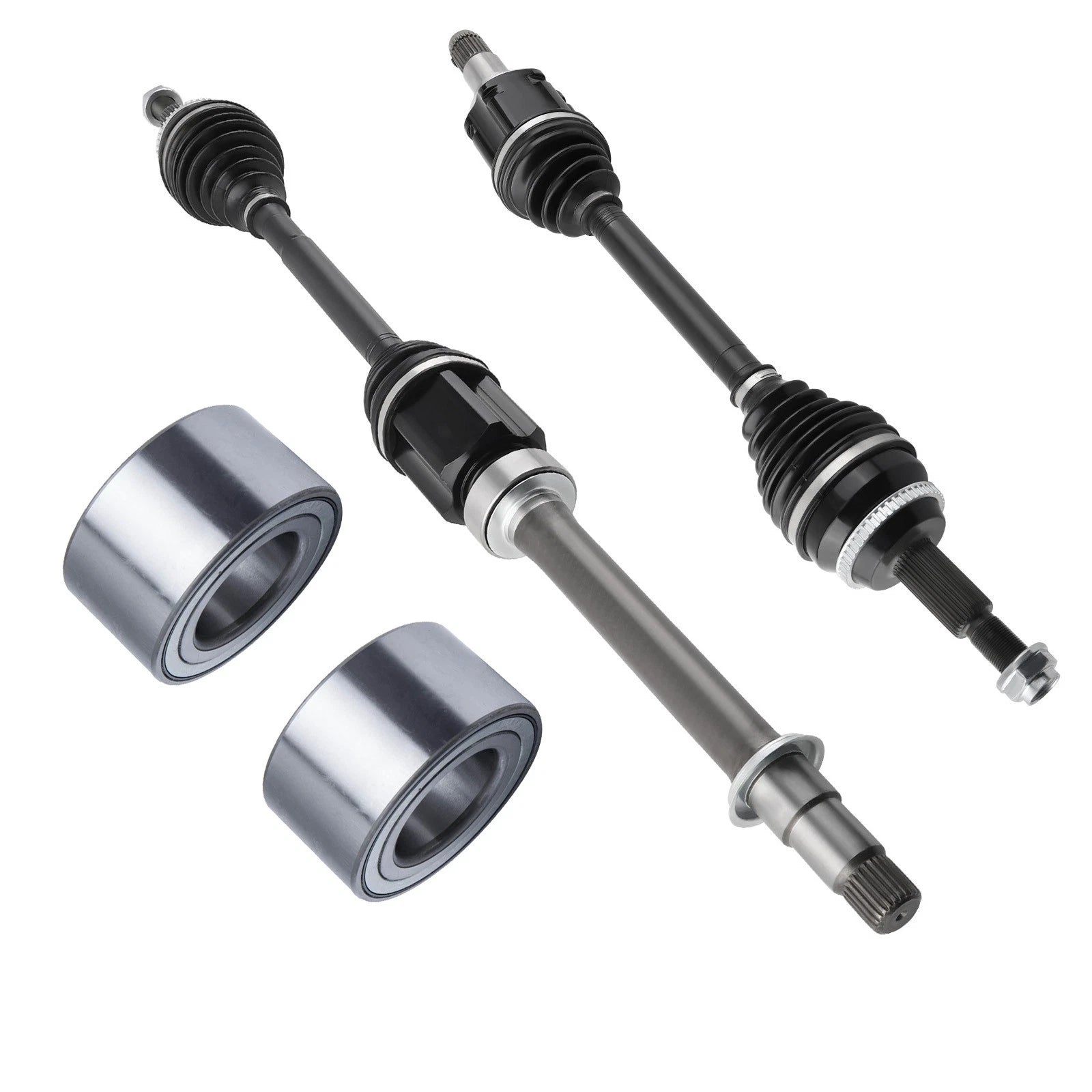 Set of 2 CV Joint Axle Shafts + Bearing Kit for Toyota Sienna (2004–2010)