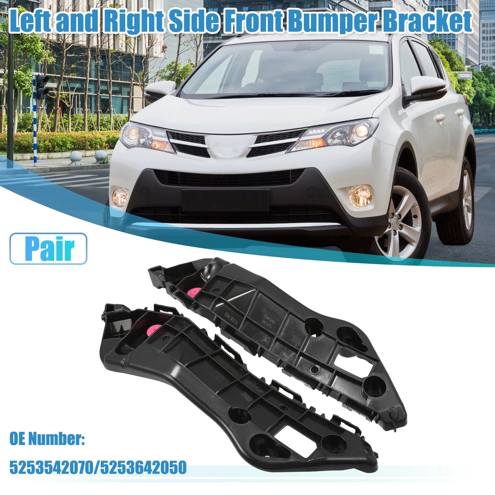 Pair Front Bumper Bracket for Toyota RAV4 (No. 5253542070/5253642050)