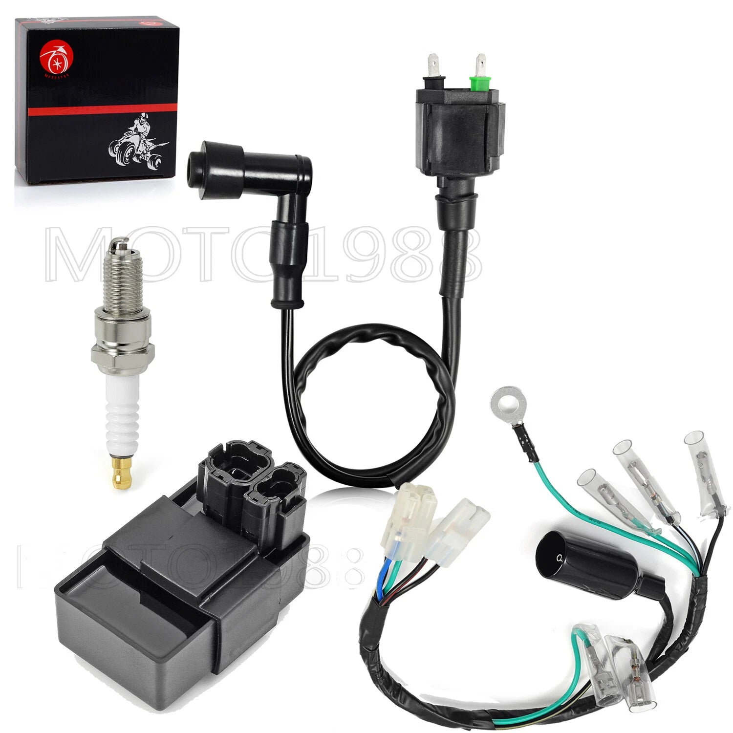 Wire Harness Igniter CDI Ignition Coil Plug for Honda CRF100F CRF80F XR80 XR100R (2004–2023)