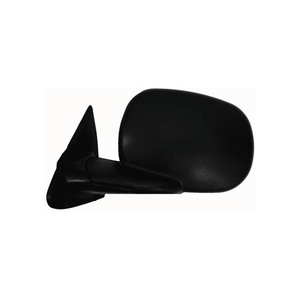 Replacement Black Textured Driver Side Power Door Mirror w/o Heated Glass