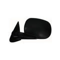 Replacement Black Textured Driver Side Power Door Mirror w/o Heated Glass