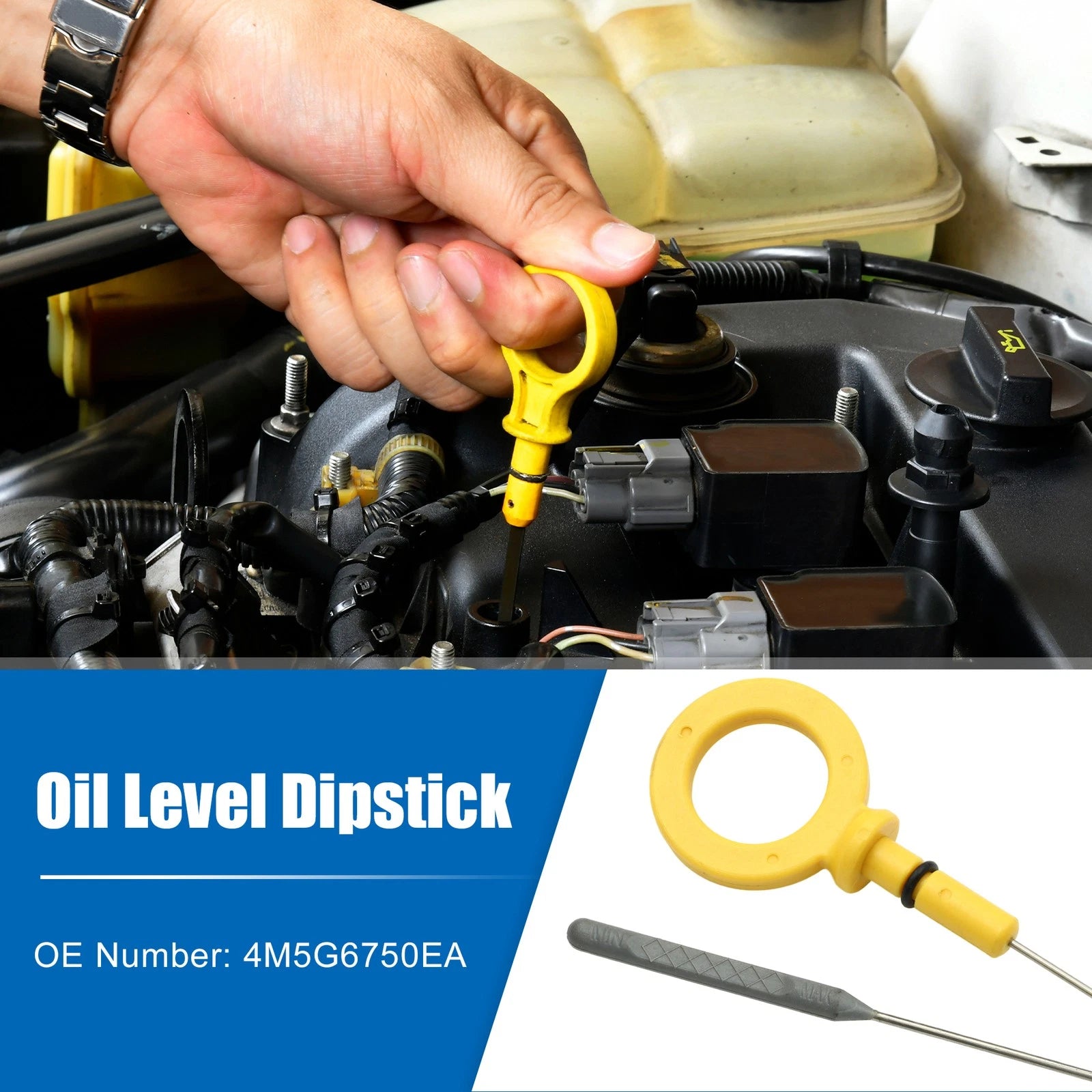 Engine Oil Fluid Level Dipstick for Ford F-250 Super Duty (No. 4M5G6750EA)