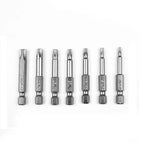 7 Pieces 50mm Alloy Steel Hex Handle Five Point Magnetic Screwdriver Bits