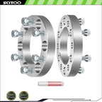 2X 1" Wheel Spacers 6x5.5 12x1.5 for Toyota Tacoma Land Cruiser Chevy Colorado