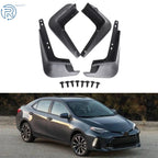 Set of 2 Black Plastic Mud Flaps for Toyota Corolla (2014–2018)