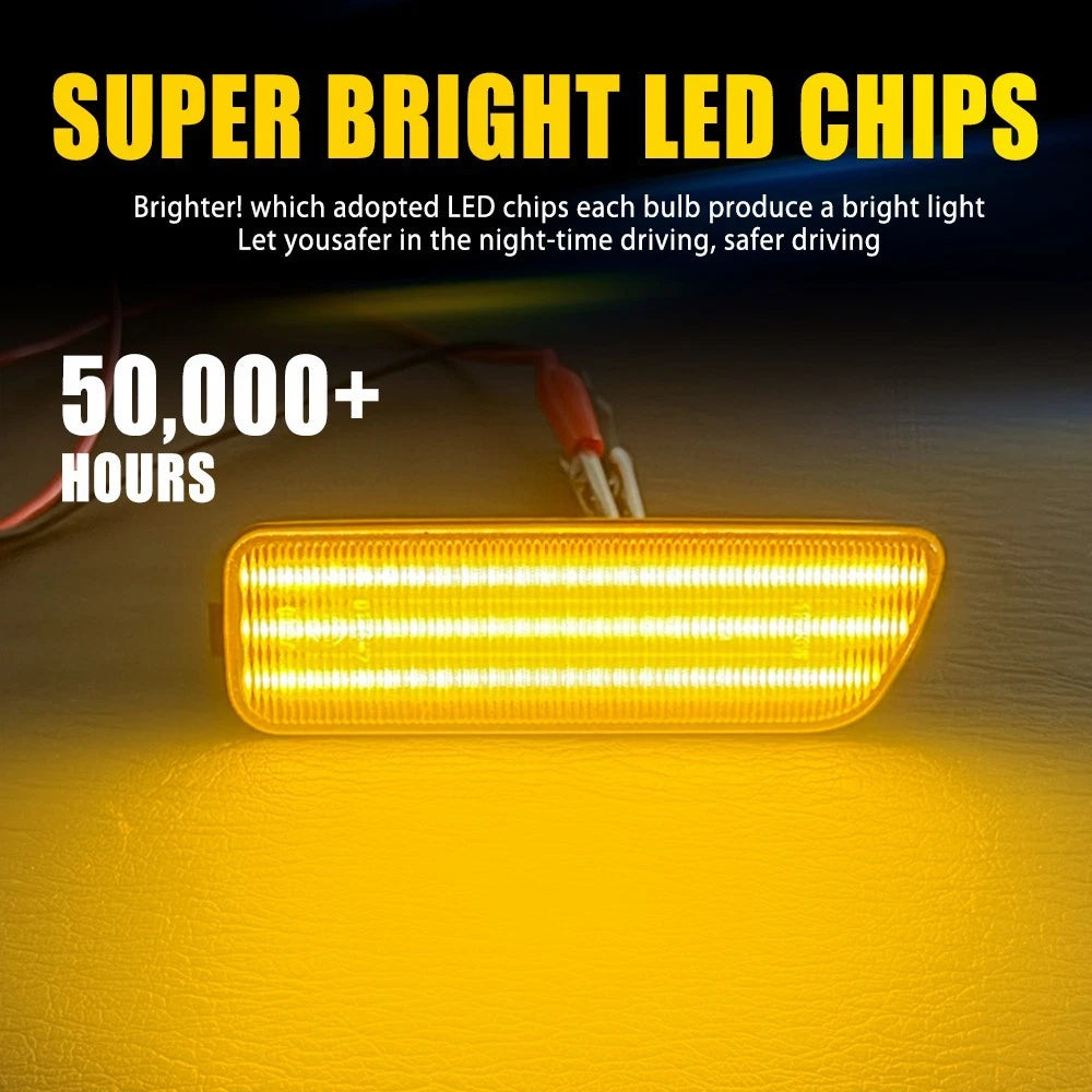 4X Front LED Side Marker Light for Volkswagen MKIV Golf/Jetta (1999–2005)
