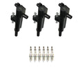 Set of 3 Ignition Coils & 6 Iridium Spark Plugs for Dodge Dakota Ram 1500 (2002–2009)