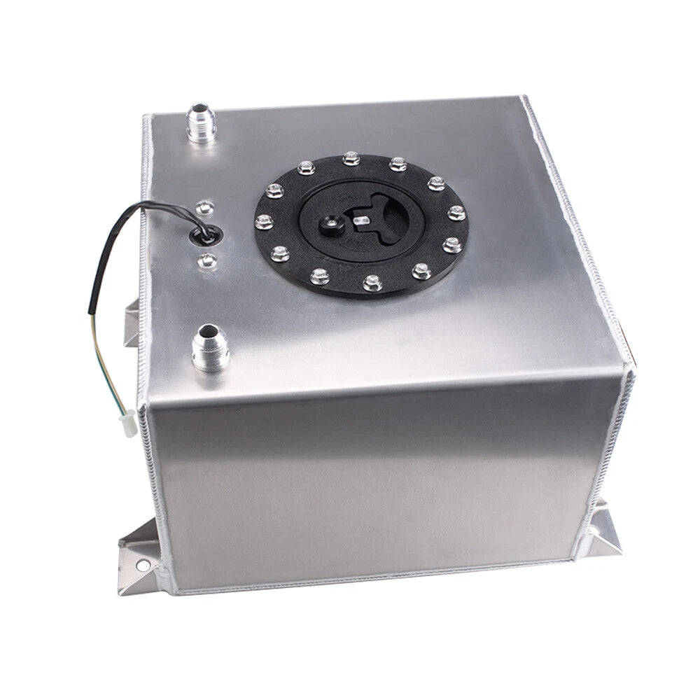 20L 5 Gallon Aluminum Fuel Cell Surge Tank with Sensor Cap & Foam Universal
