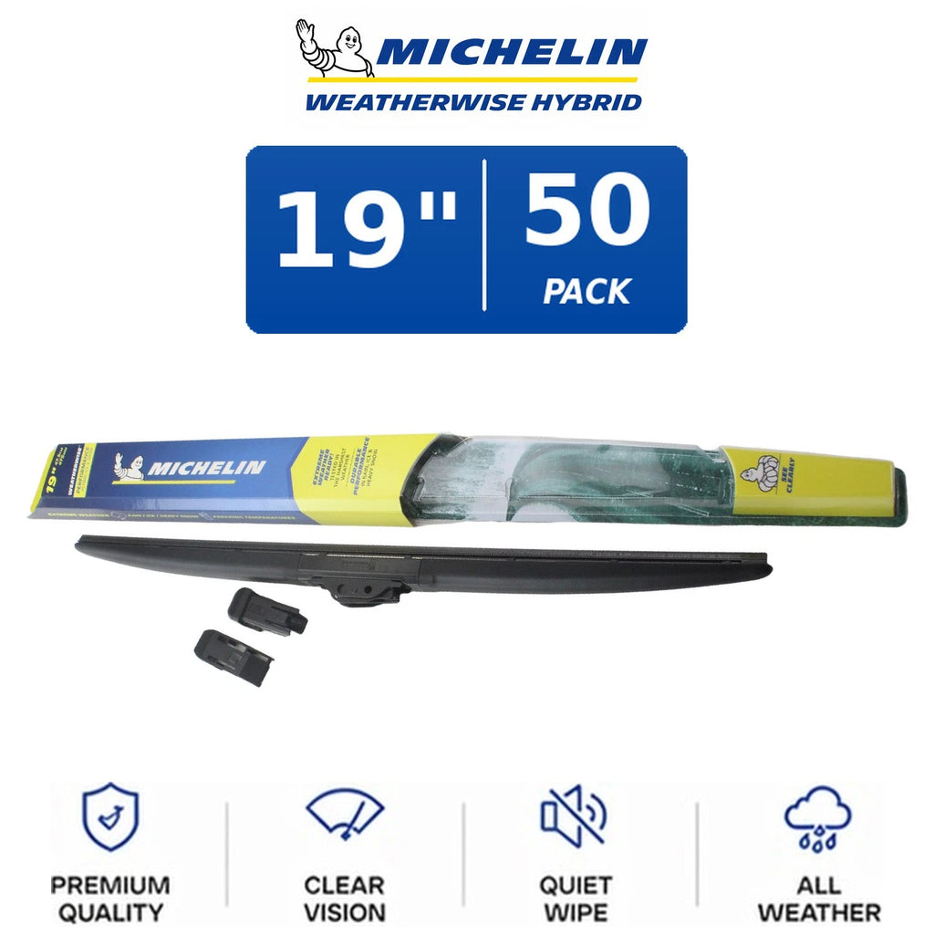 Set of 2 Michelin WeatherWise Hybrid Wiper Blades 19" for All Vehicles (50-Pack)
